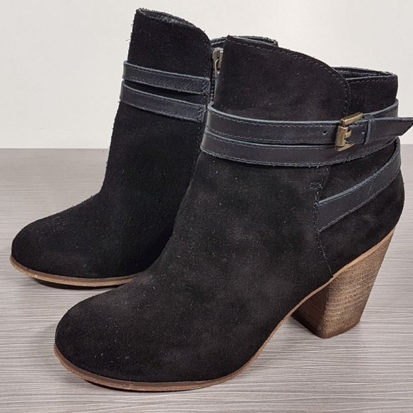 BP 'Tandem Bootie' Black Suede Womens Size 5 M - Picture 3 of 6